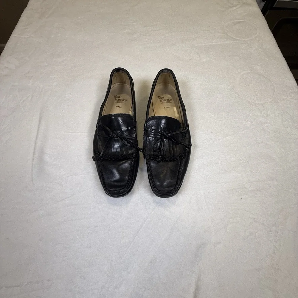 Allen Edmonds Alton Kiltie Bow Loafers Mens 10 D Black Leather Made USA 9373